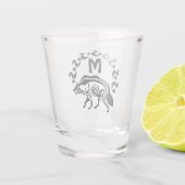 Tribal Striped Hyena Monogram Shot Glas (Achterkant)