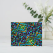 Tribal Style Colorful Geometric Patroon Briefkaart (Staand voorkant)