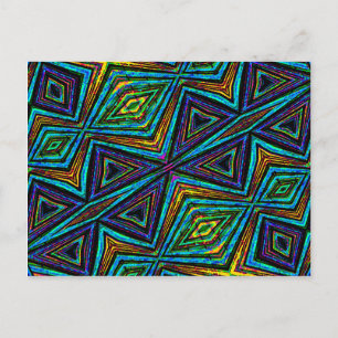 Tribal Style Colorful Geometric Patroon Briefkaart