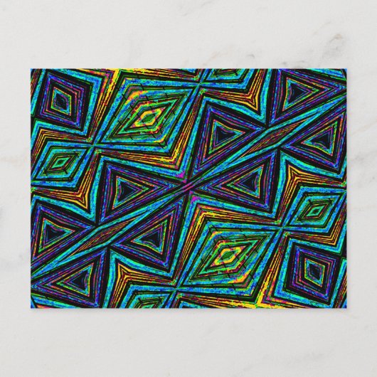 Tribal Style Colorful Geometric Patroon Briefkaart (Voorkant)