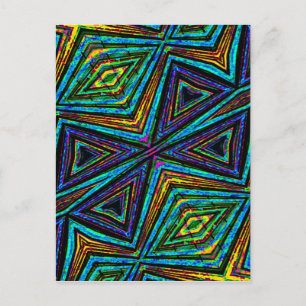 Tribal Style Colorful Geometric Patroon Briefkaart