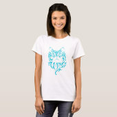 Tribal Style Letterpress Kitten T-shirt (Voorkant volledig)