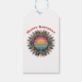 Tribal Summer Sun Cadeaulabel