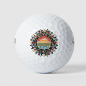 Tribal Summer Sun Golfballen (Voorkant)