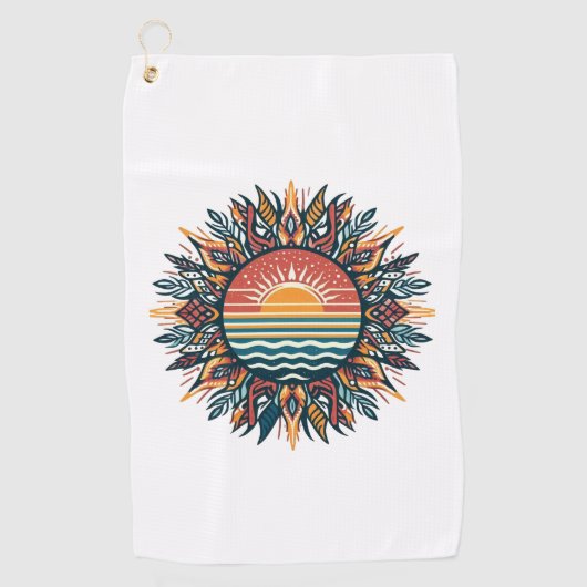 Tribal Summer Sun Golfhanddoek (Voorkant)