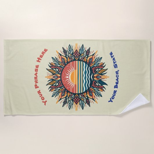 Tribal Summer Sun Strandlaken (Voorkant)