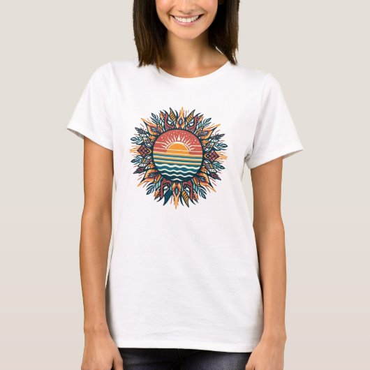 Tribal Summer Sun T-shirt (Voorkant)