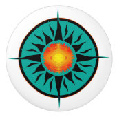 Tribal Sun 11 Keramische Knop (Voorkant)