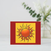 Tribal Sun Briefkaart (Staand voorkant)