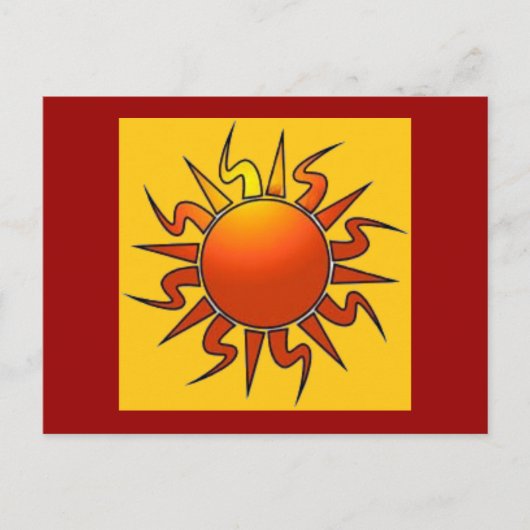 Tribal Sun Briefkaart (Voorkant)