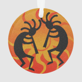 Tribal Sun Dancing Kokopelli Zuidwest Kerstmis Ornament