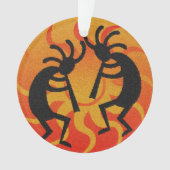 Tribal Sun Dancing Kokopelli Zuidwest Kerstmis Ornament (voorkant)