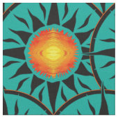 Tribal Sun die overlapping herhaalt Stof (Close Up)