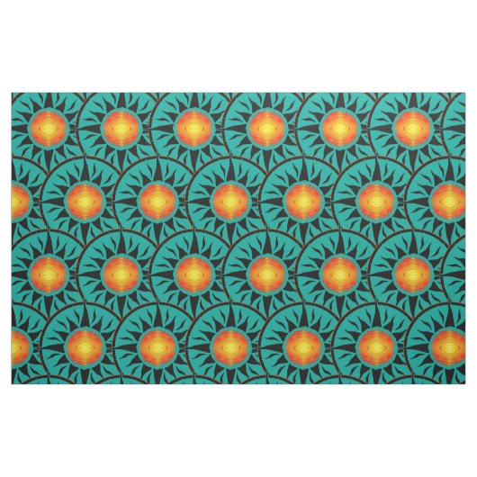 Tribal Sun die overlapping herhaalt Stof (Fat Quarter)