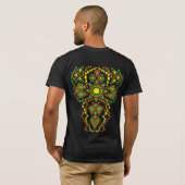 Tribal Sun dubbelzijdige, heldere afdrukken T-shirt (Achterkant volledig)