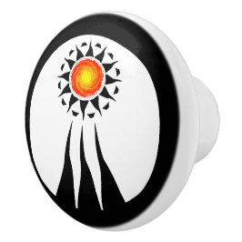 Tribal Sun en Rays 2 Keramische Knop
