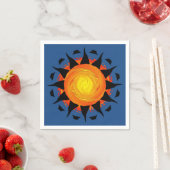 Tribal Sun in het blauw Servetten (Insitu)