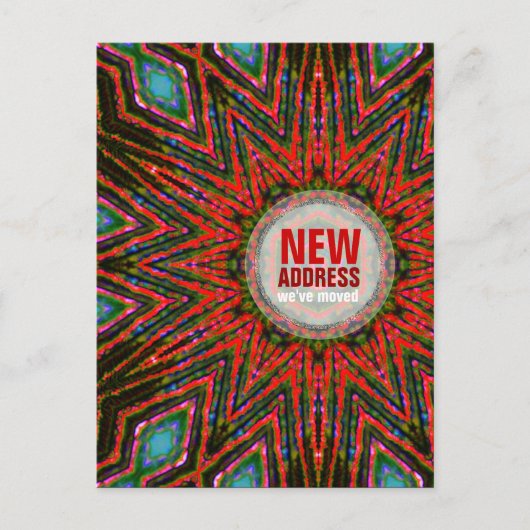 Tribal Sun Moving House New Address Briefkaart (Voorkant)