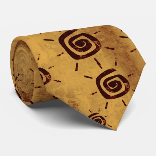 Tribal Sun Pattern Stropdas (Opgerold)
