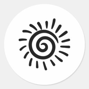 Tribal Sun Ronde Sticker