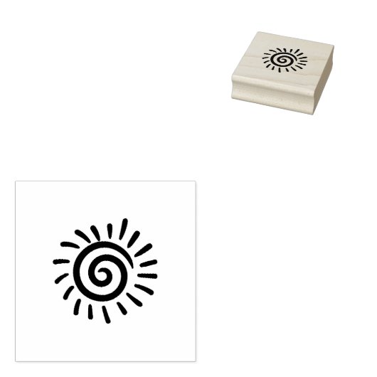 Tribal Sun Rubberstempel (Gestempeld)