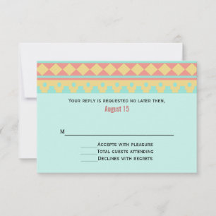 Tribal Sun Southwestern Wedding RSVP Kaart