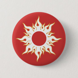 Tribal Sun-symbool Ronde Button 5,7 Cm