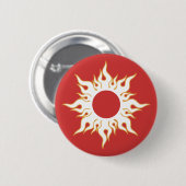 Tribal Sun-symbool Ronde Button 5,7 Cm (Voorkant /achterkant)