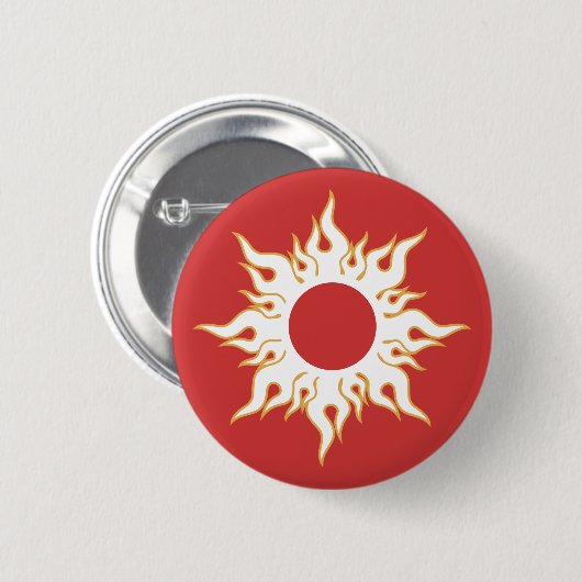Tribal Sun-symbool Ronde Button 5,7 Cm (Voorkant /achterkant)