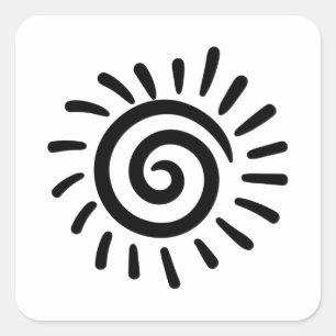 Tribal Sun Vierkante Sticker