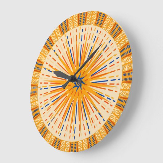 Tribal Sun Wall Clock Grote Klok (Hoek)