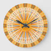 Tribal Sun Wall Clock Grote Klok (Voorkant)