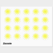 Tribal Sun Yellow Ronde Sticker (Vel)