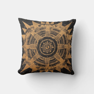 Tribal Sunburst Mandala Pillow Kussen