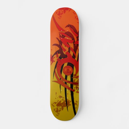 Tribal Sunset - Custom Skateboard (Voorkant)