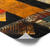 Tribal tapestry: Abstract-Afrikaanse fusie Poster (Hoek)