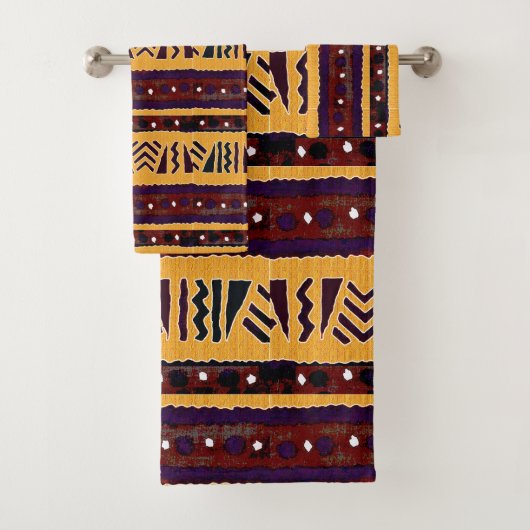 "Tribal tapestry" Bad Handdoek (Insitu)