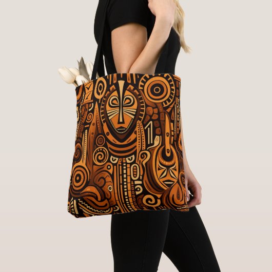 Tribal Tapestry Mask Edition Canvas tas (Dichtbij)