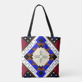 Tribal Tas, Happiness, Indiaanse Zia Tote Bag (Achterkant)