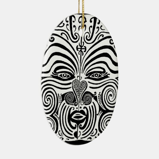 Tribal Tattoo Design - New Zealand Maori Keramisch Ornament (Rechts)