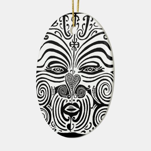 Tribal Tattoo Design - New Zealand Maori Keramisch Ornament (Links)