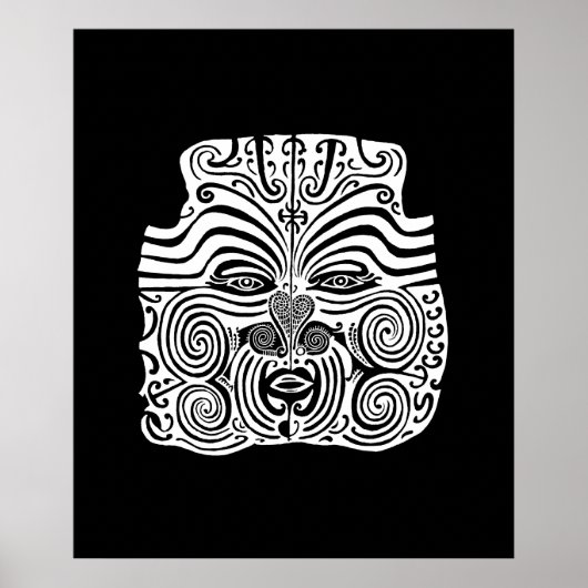 Tribal Tattoo Design - New Zealand Maori Poster (Voorkant)