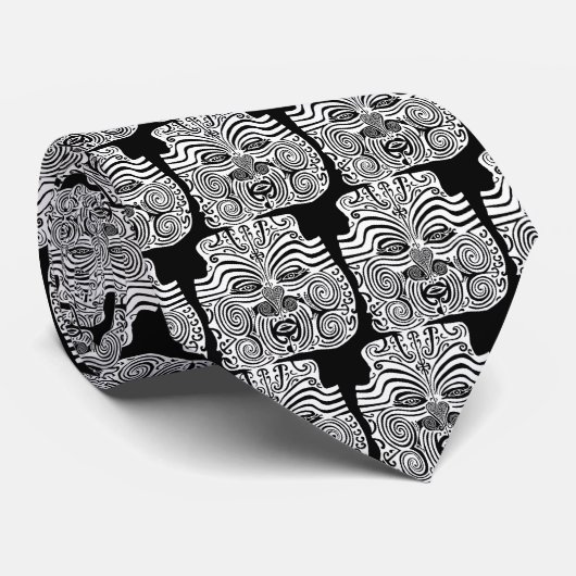 Tribal Tattoo Design - New Zealand Maori Stropdas (Opgerold)