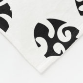 Tribal Tattoo Dog Paw Print Patroon Fleece Deken (Hoek)