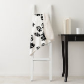 Tribal Tattoo Dog Paw Print Patroon Sherpa Deken (In situ)