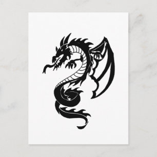 Tribal Tattoo Dragon Briefkaart