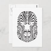 Tribal Tattoo Face Briefkaart (Voorkant / Achterkant)