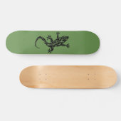 Tribal Tattoo Gecko Green Skateboard (Horizontaal)