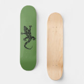 Tribal Tattoo Gecko Green Skateboard (Voorkant)