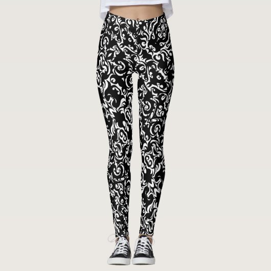 Tribal Tattoo Ink Doodle Yoga Pants Running Leggings (Voorkant)